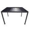 Zestaw Pergola ogrodowa tarasowa MIRADOR 80 Solid 3 x 4 m Antracyt + Roleta 3 m